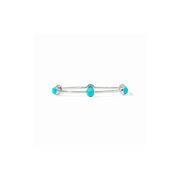 Milano Luxe Bangle-Turquoise Blue/Silver