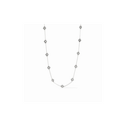 Florentine Demi Delicate Station Necklace-Silver