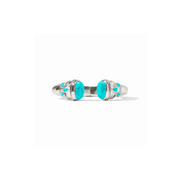 Cannes Cuff-Turquoise Blue/Silver