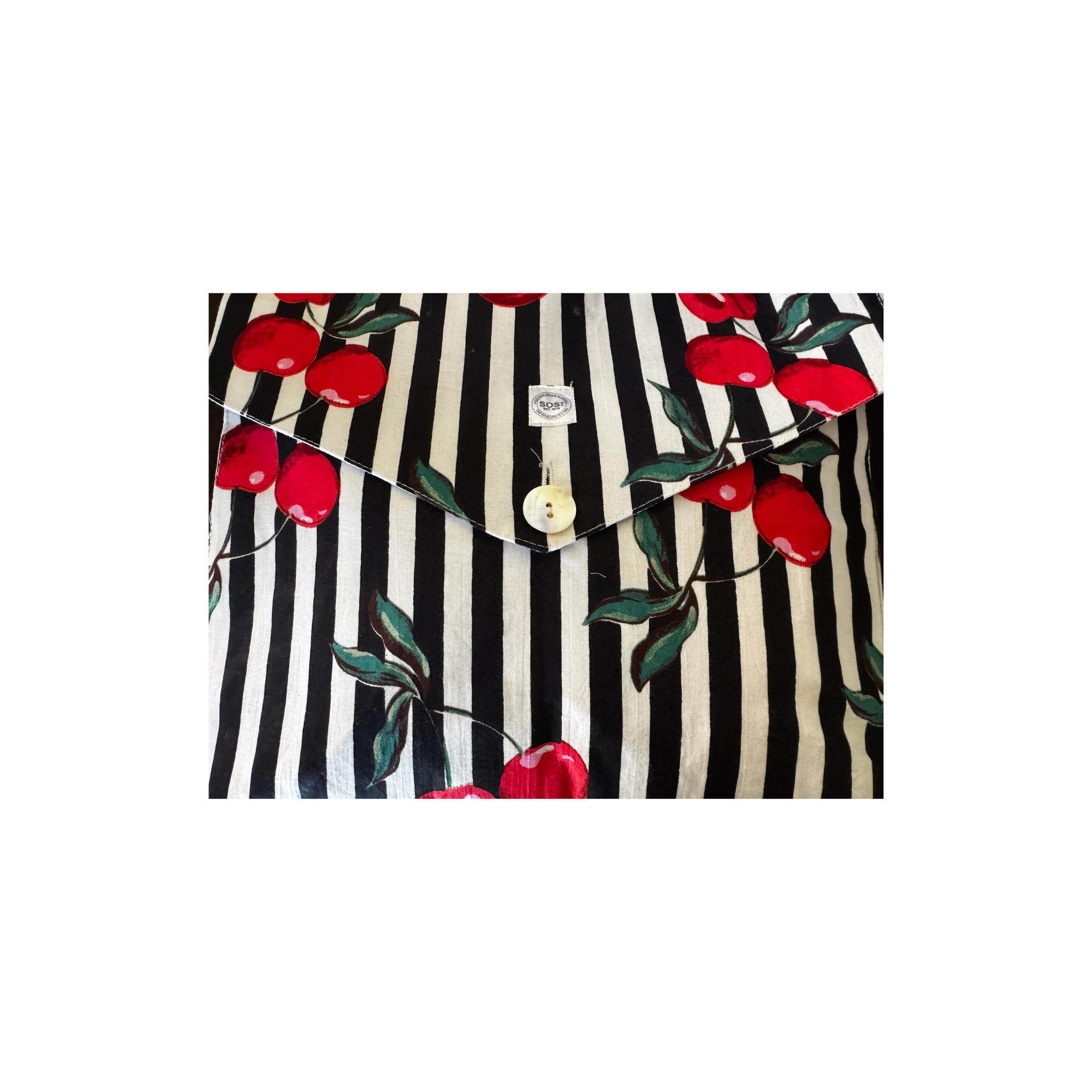 Soothe Our Souls Cotton Loungewear Set-Cherry Bomb Black & White