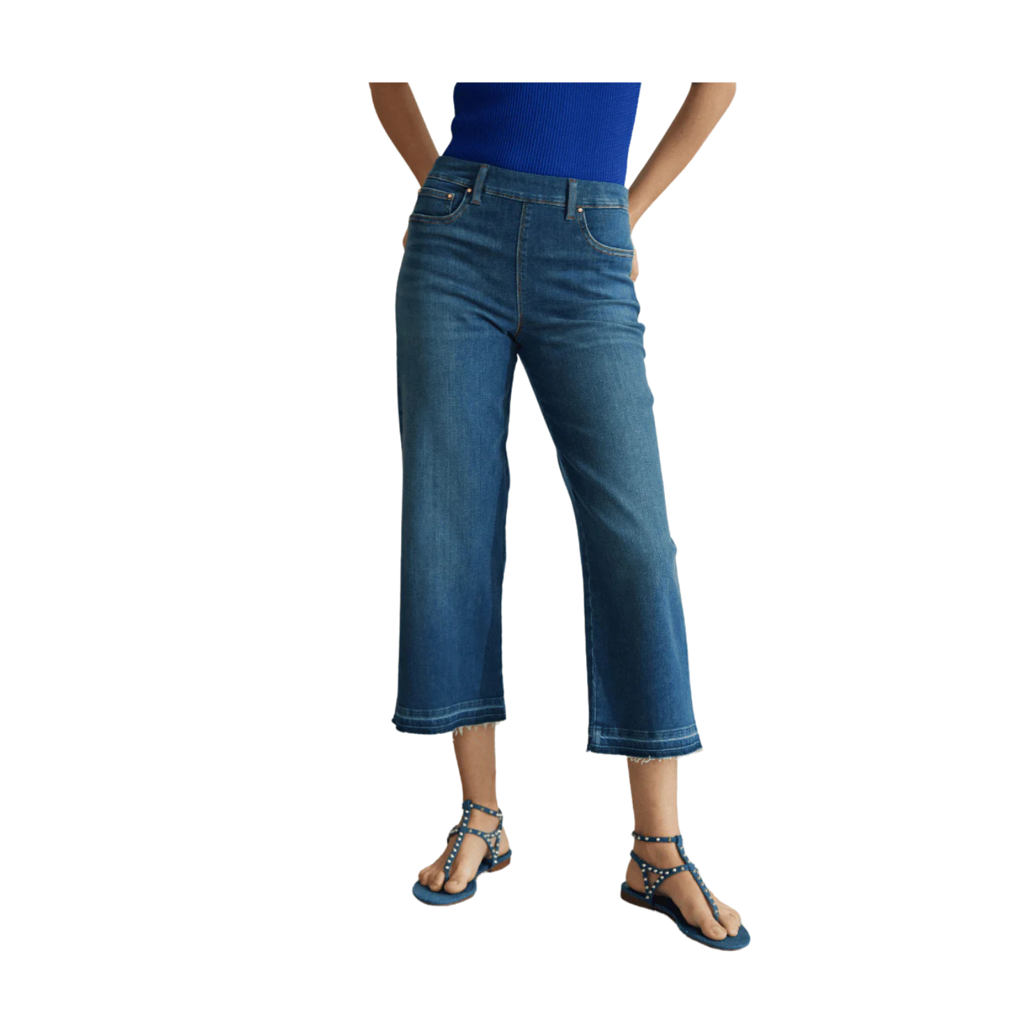 Lysse Premium Denim Frances Crop Pant -Authentic Midwash