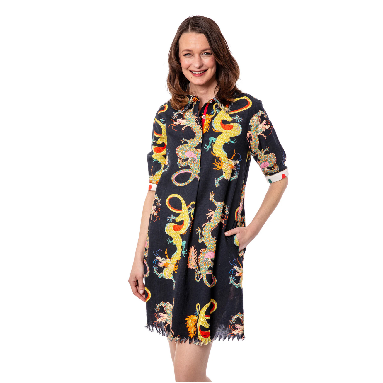 Dizzy Lizzie Chatham Dress Black Dragon