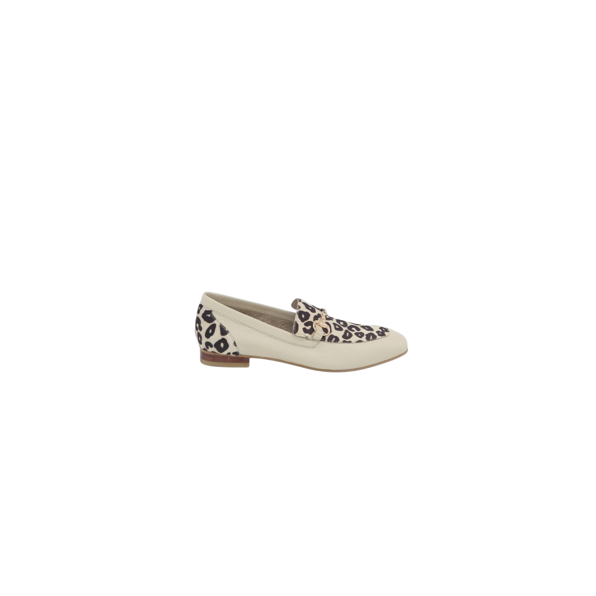 NATURAL Loafers in Ivory Leopard Print Cowhide Leather