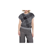 Germaine Pullover Sweater -Lurex Diagonal Plaid