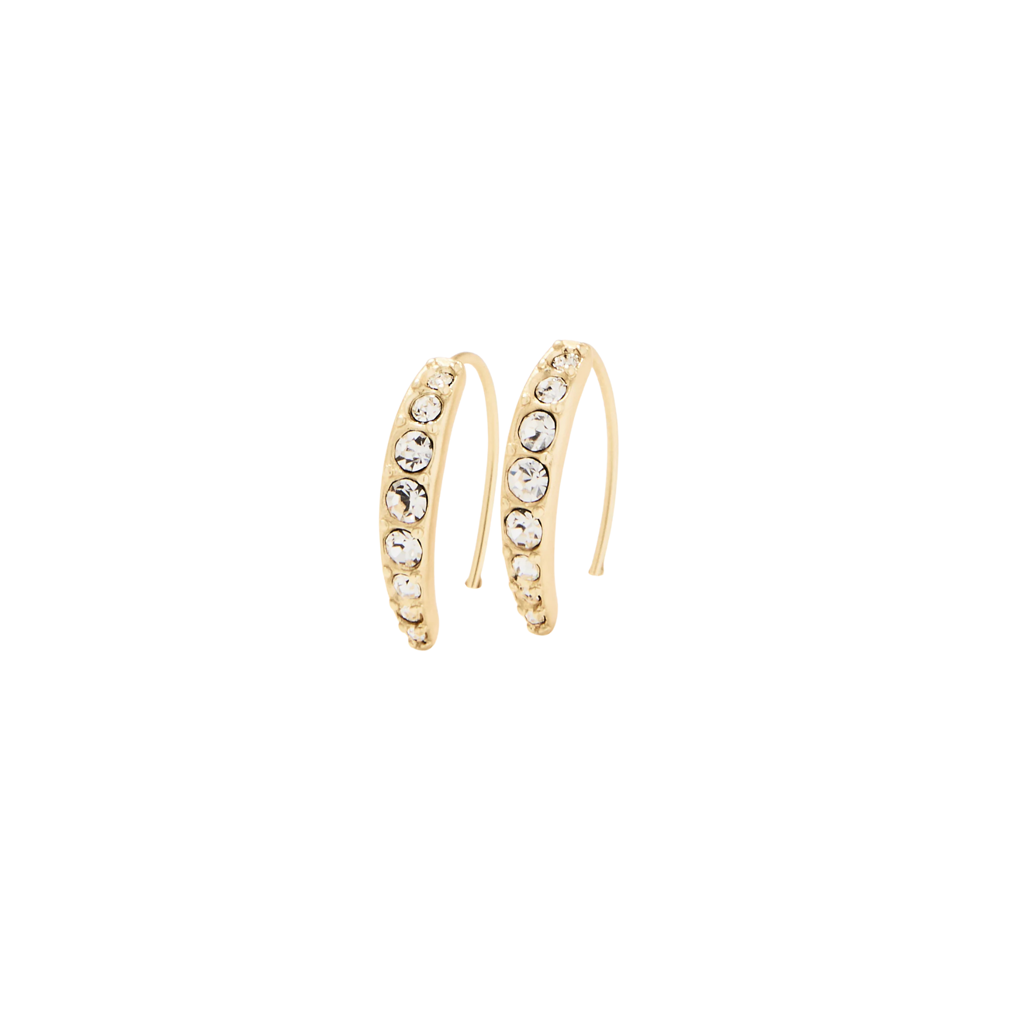 Sparkle Arc Hoop Earrings Small/Crystal