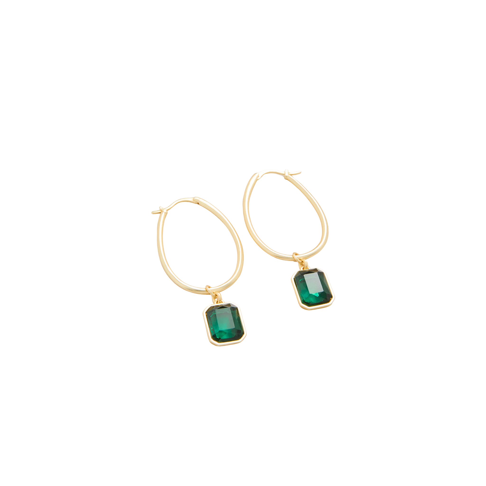 Chateau Hoop Earrings Dark Green