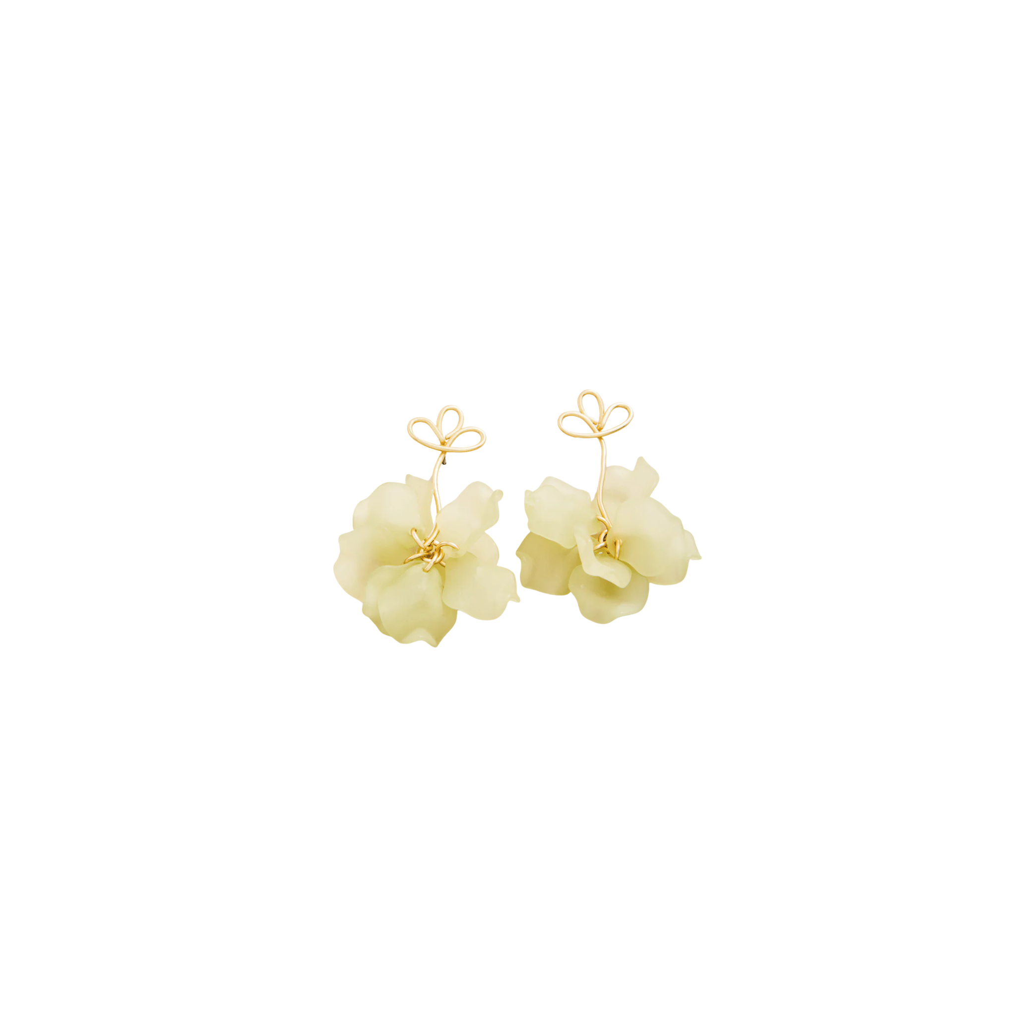 Corolla Stem Earrings-Green