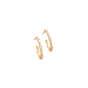 Bristol Hoop Earrings 20mm -White Opal