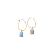 Chateau Hoop Earrings -Optic Blue