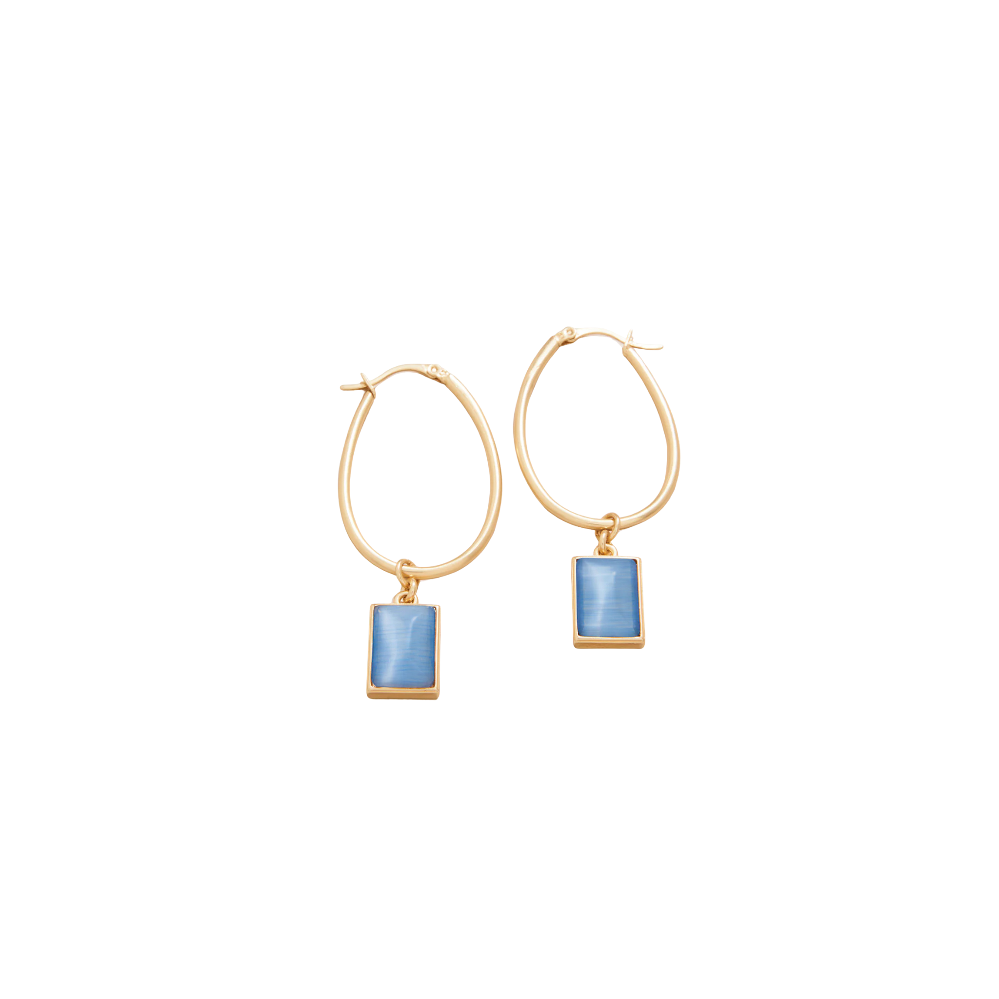 Chateau Hoop Earrings -Optic Blue