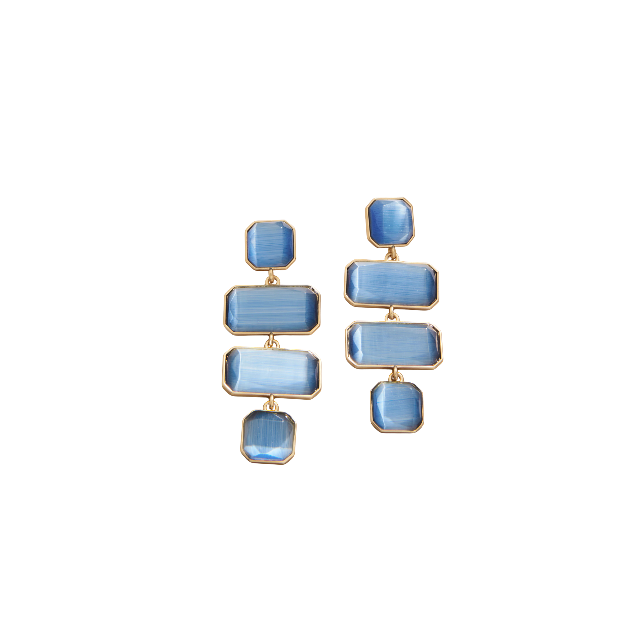 Quad Earrings -Optic Blue