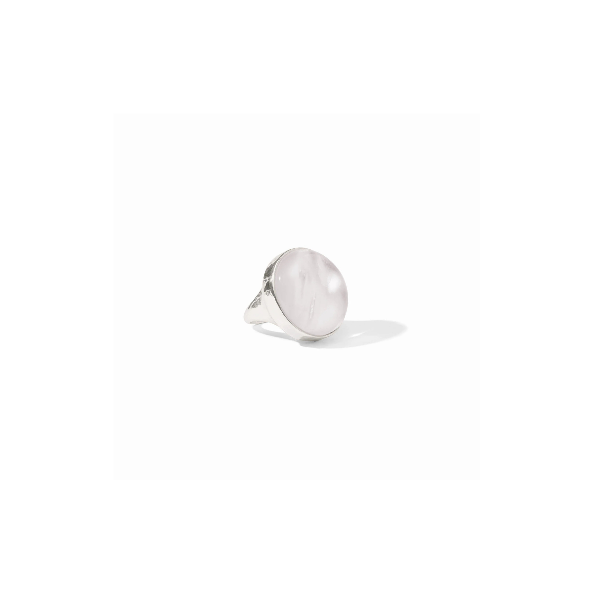 Solara Statement Ring -Silver Iridescent Clear Crystal Size 8