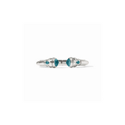 Cannes Demi Cuff -Silver Iridescent Montana Blue