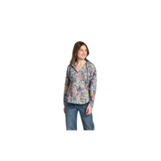 APNY Hooded Sweatshirt -Indigo Multi Floral
