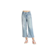 APNY Cropped Wide Leg Pant w/ Patch Pockets -Lt. Indigo
