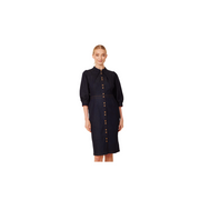 Denim Gold Button Dress