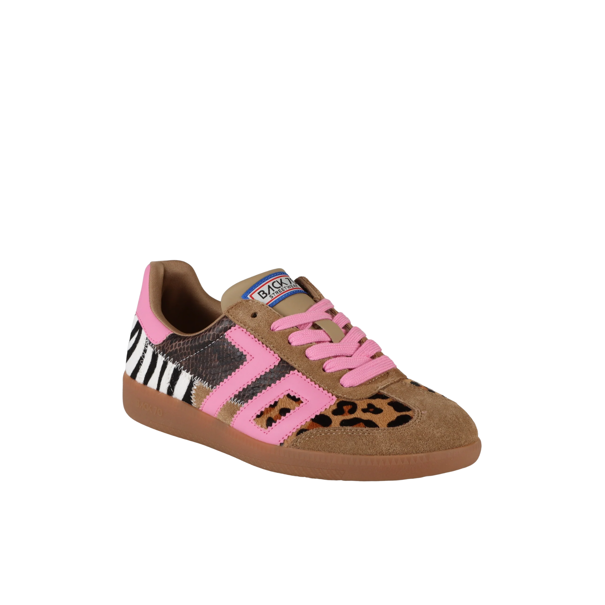 Squid Sneaker-Leopard Zebra Fuxia