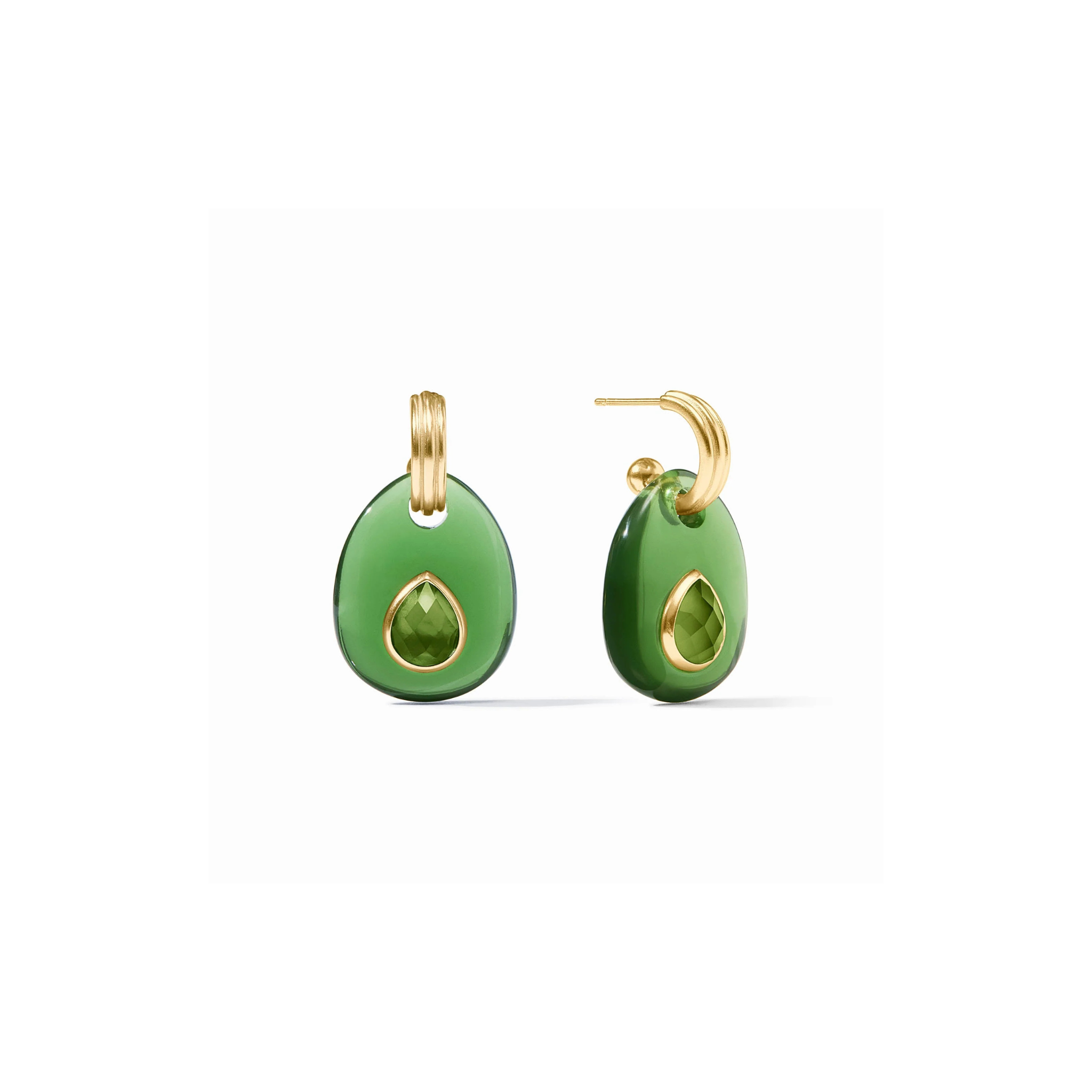 Carnaby Hoop & Charm Earring-Palmetto Green (OS)