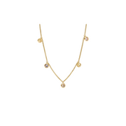 Rainbow Delicate Charm Necklace-Champagne Radiance (OS)