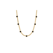 Dolce Delicate Station Necklace-Obsidian Black (OS)