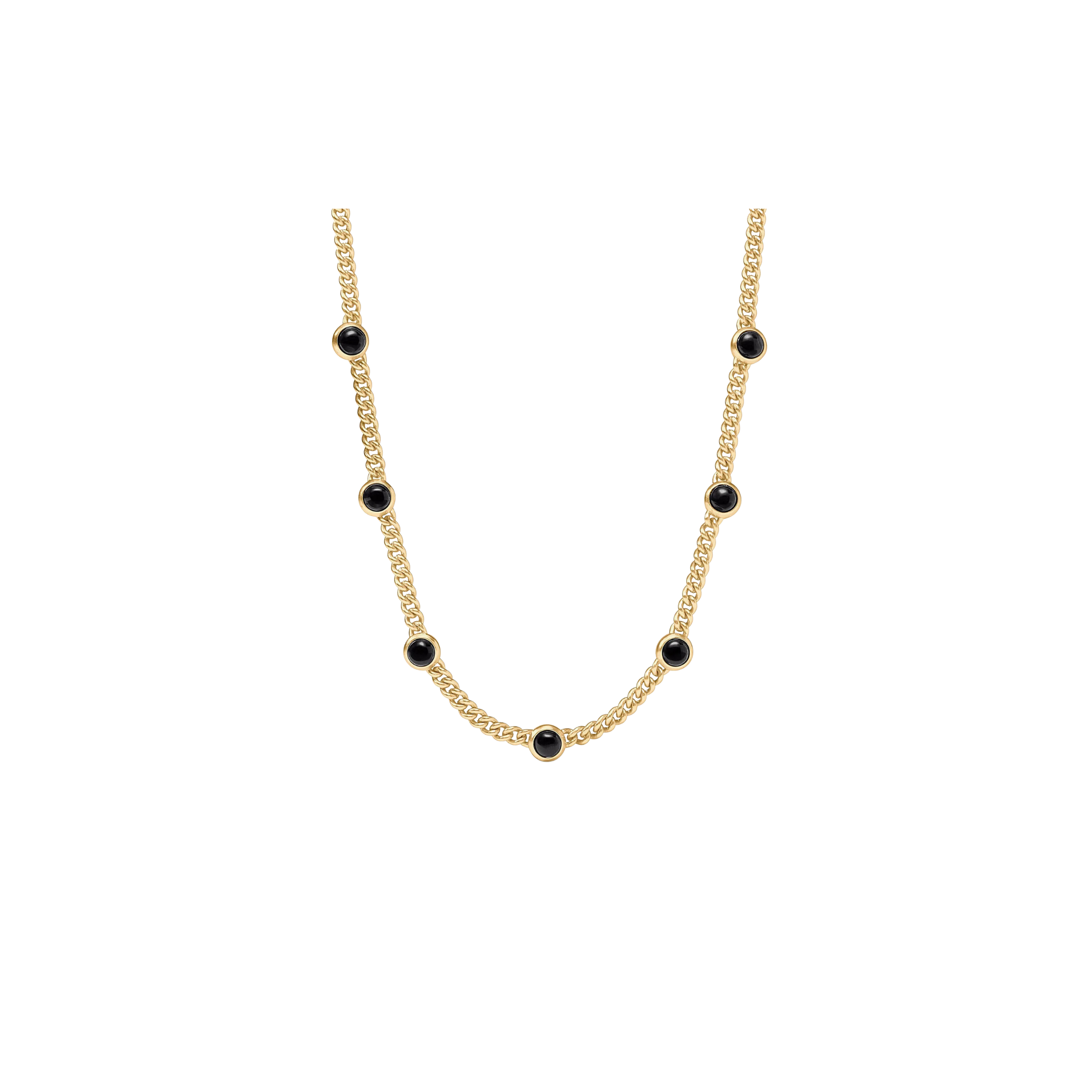 Dolce Delicate Station Necklace-Obsidian Black (OS)