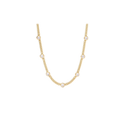 Dolce Delicate Station Necklace-Iridescent Clear Crystal (OS)