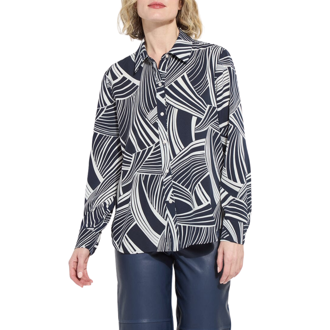 Lysse Parker Button Down LS Shirt-Winter Nautical