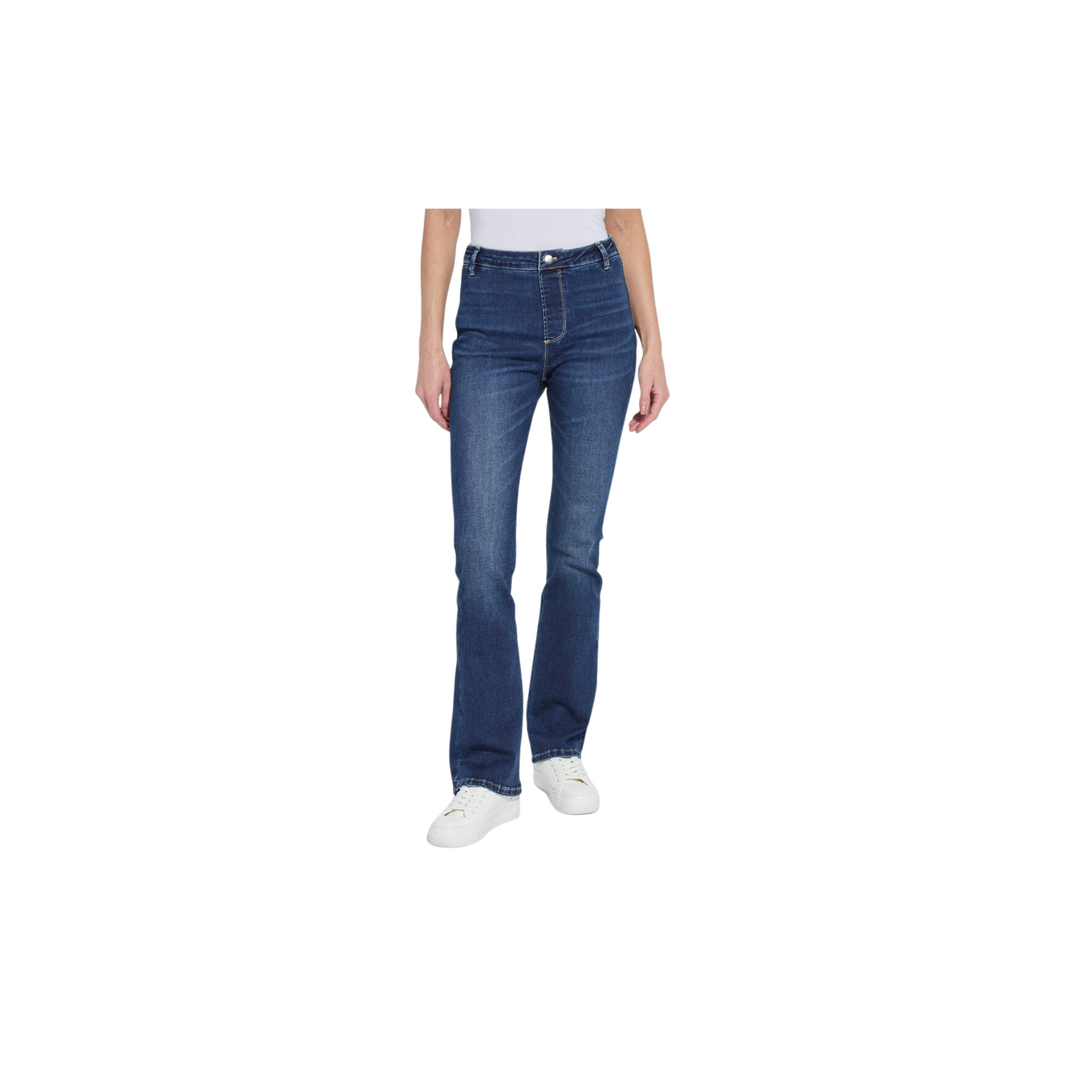 Estelle Everyday Flare Denim -Dark Midwash