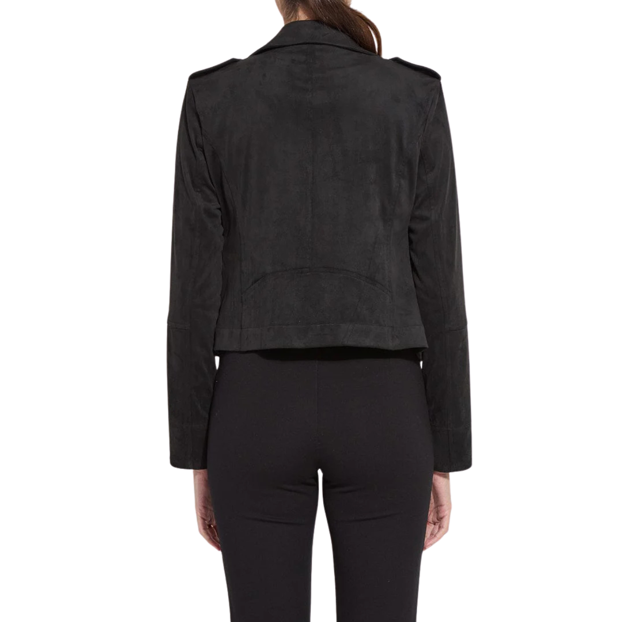 Lysse Amelia Moto Vegan Suede Jacket-Black