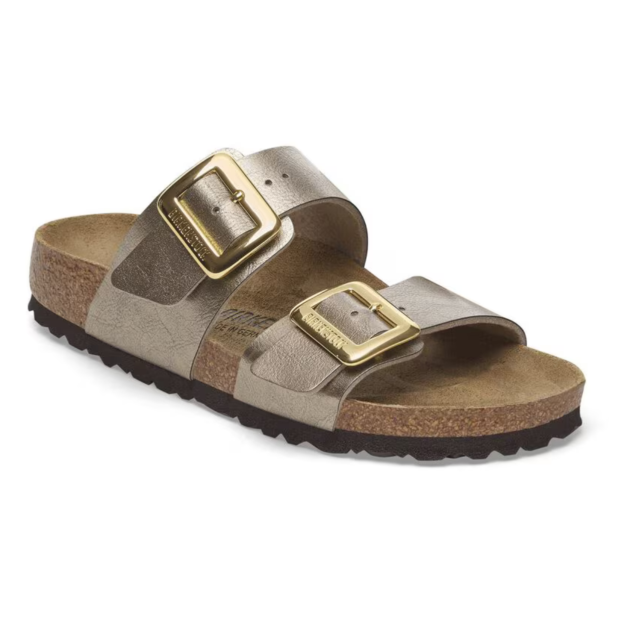 Birkenstock Sydney Luxe Buckle Birko-Flor-Graceful Taupe (Narrow Width)