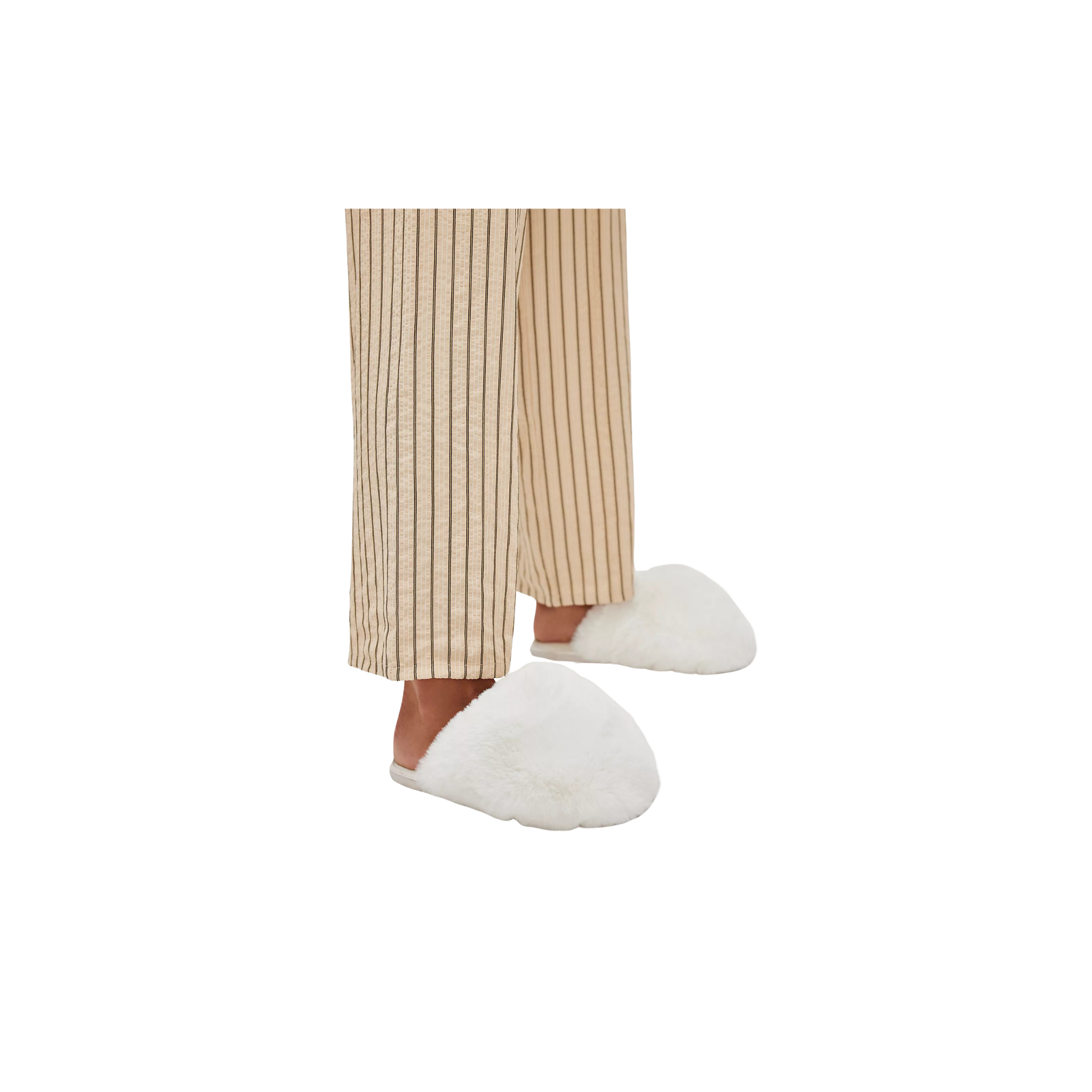 Snowball Slippers - Snow Faux Fur