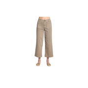 APNY Cropped Wide Leg Pant w/ Patch Pockets-Mocha