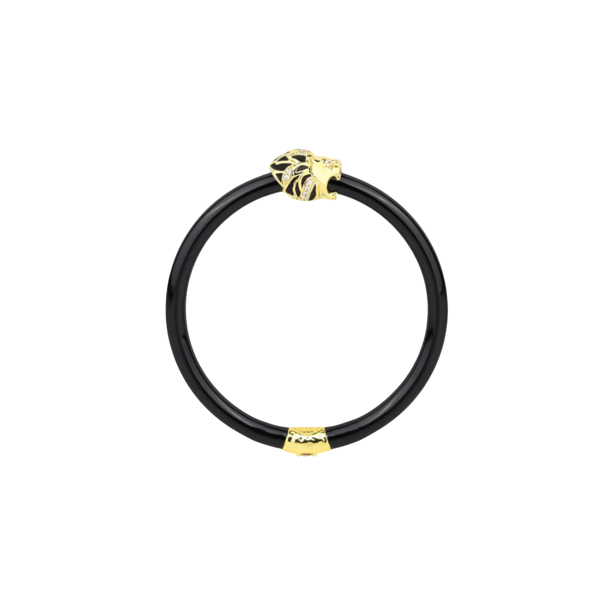 BuDhaGirl Fauna Lion All Weather Bangle -Black