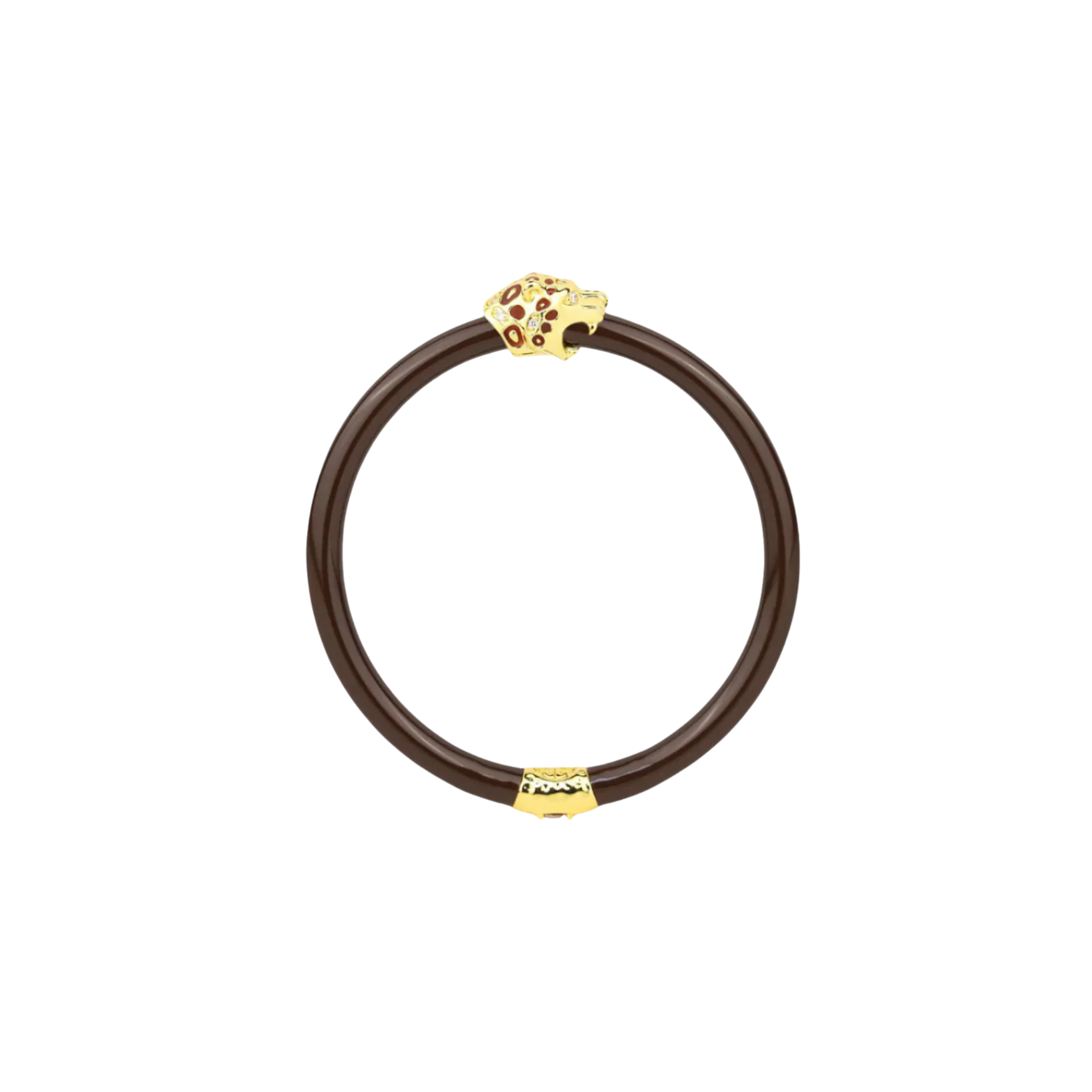 BuDhaGirl Fauna Panther All Weather Bangle -Chocolate