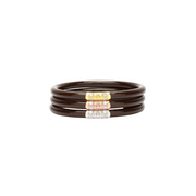 BuDhaGirl Chocolate Three Kings All Weather Bangles Set of 3