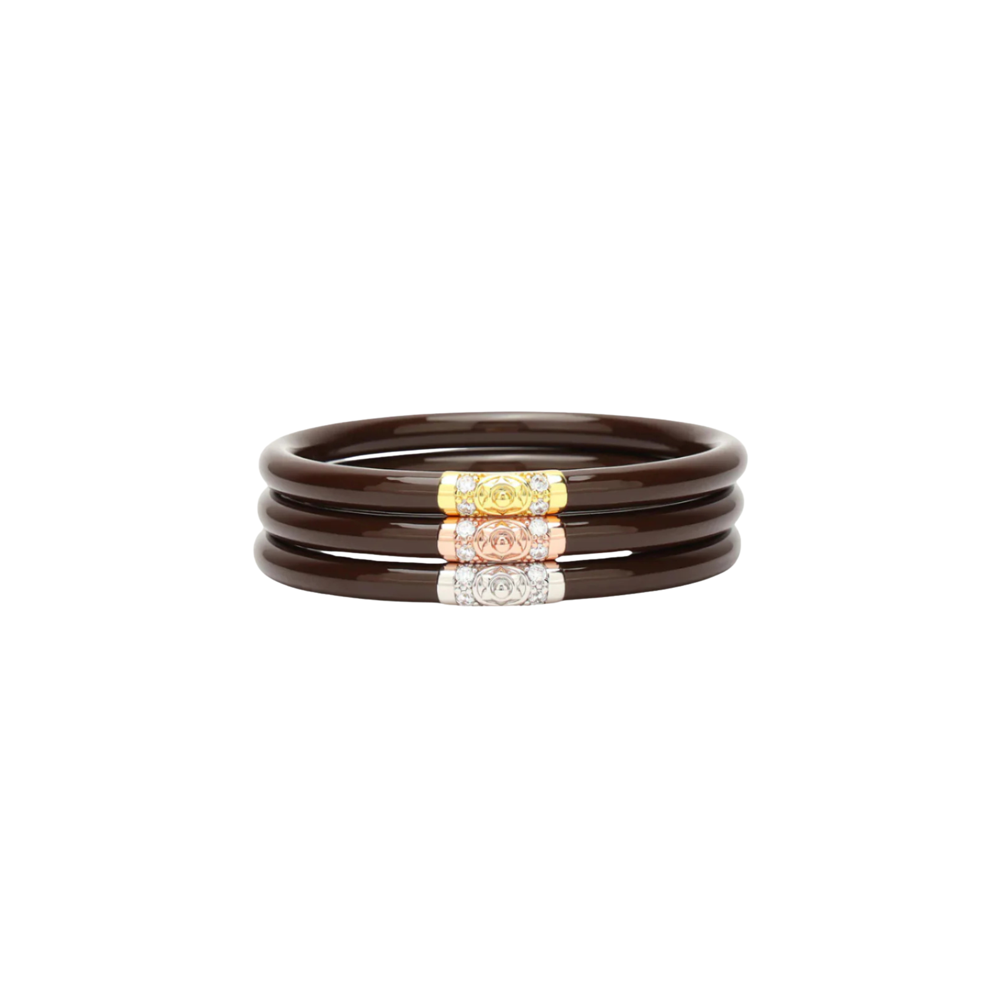 BuDhaGirl Chocolate Three Kings All Weather Bangles Set of 3