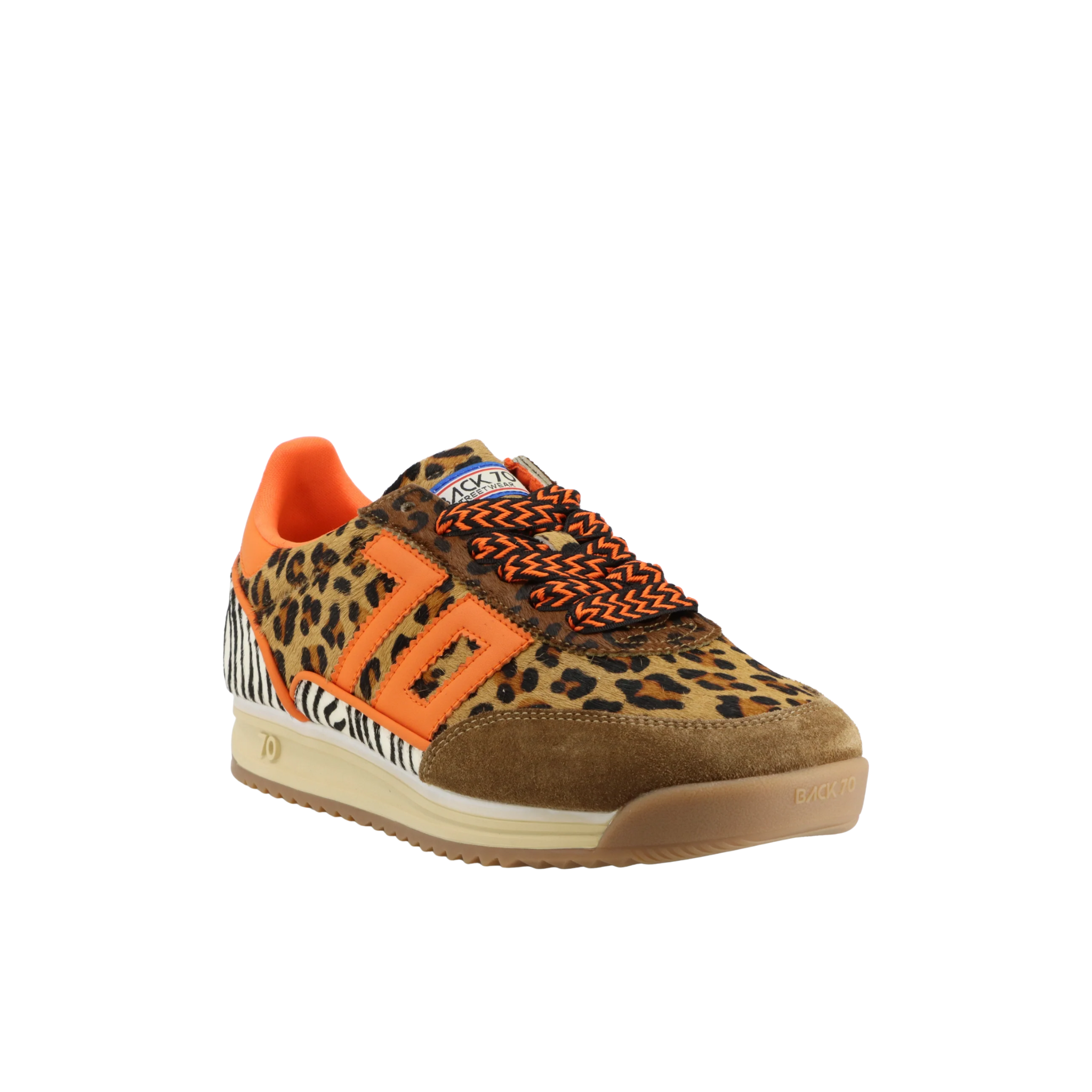 Jogger L Sneaker-Mix Cuoio Orange