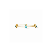 Milano Luxe Bangle-Iridescent Bahamian Blue/Gold (M)