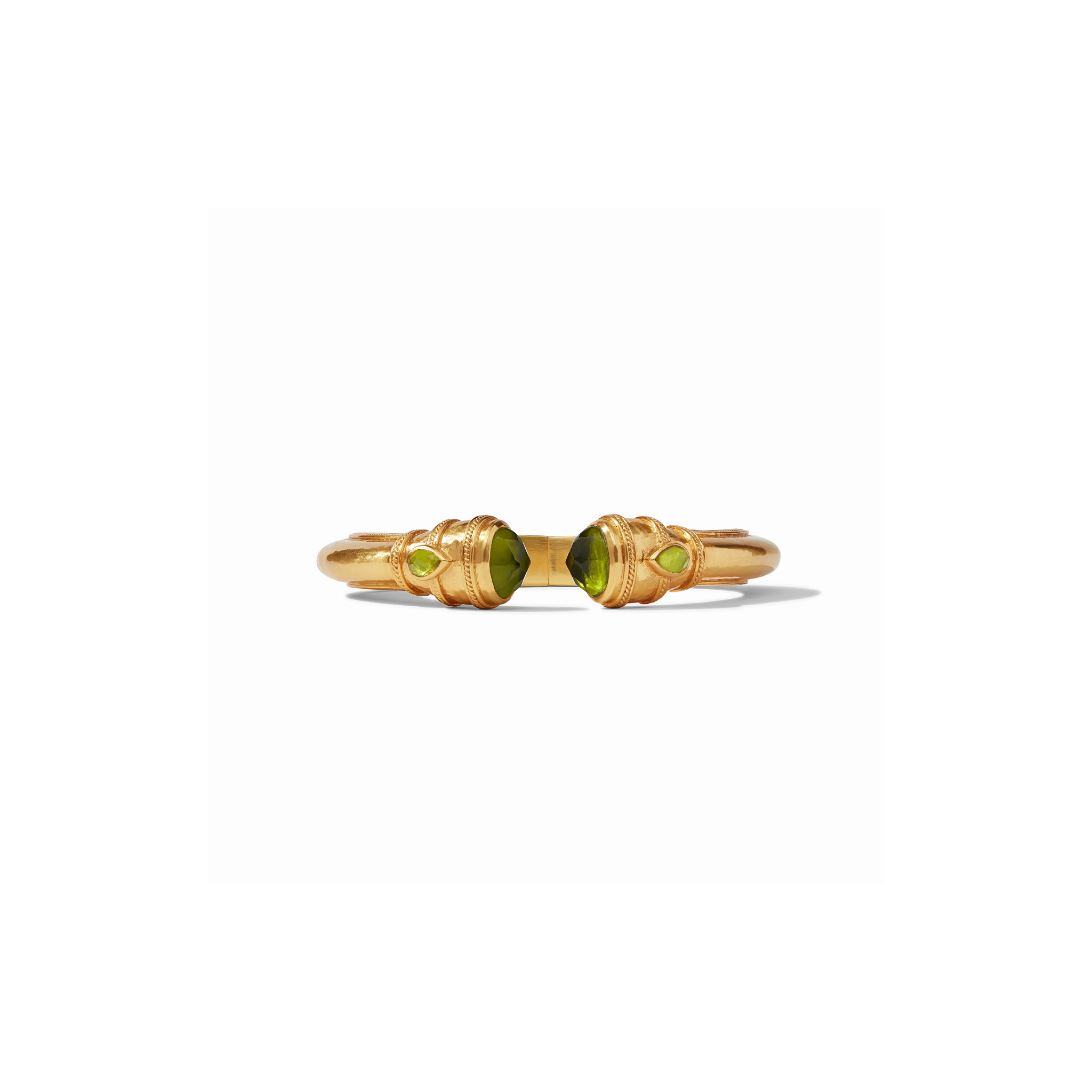 Cannes Demi Cuff -Iridescent Palmetto Green/Gold