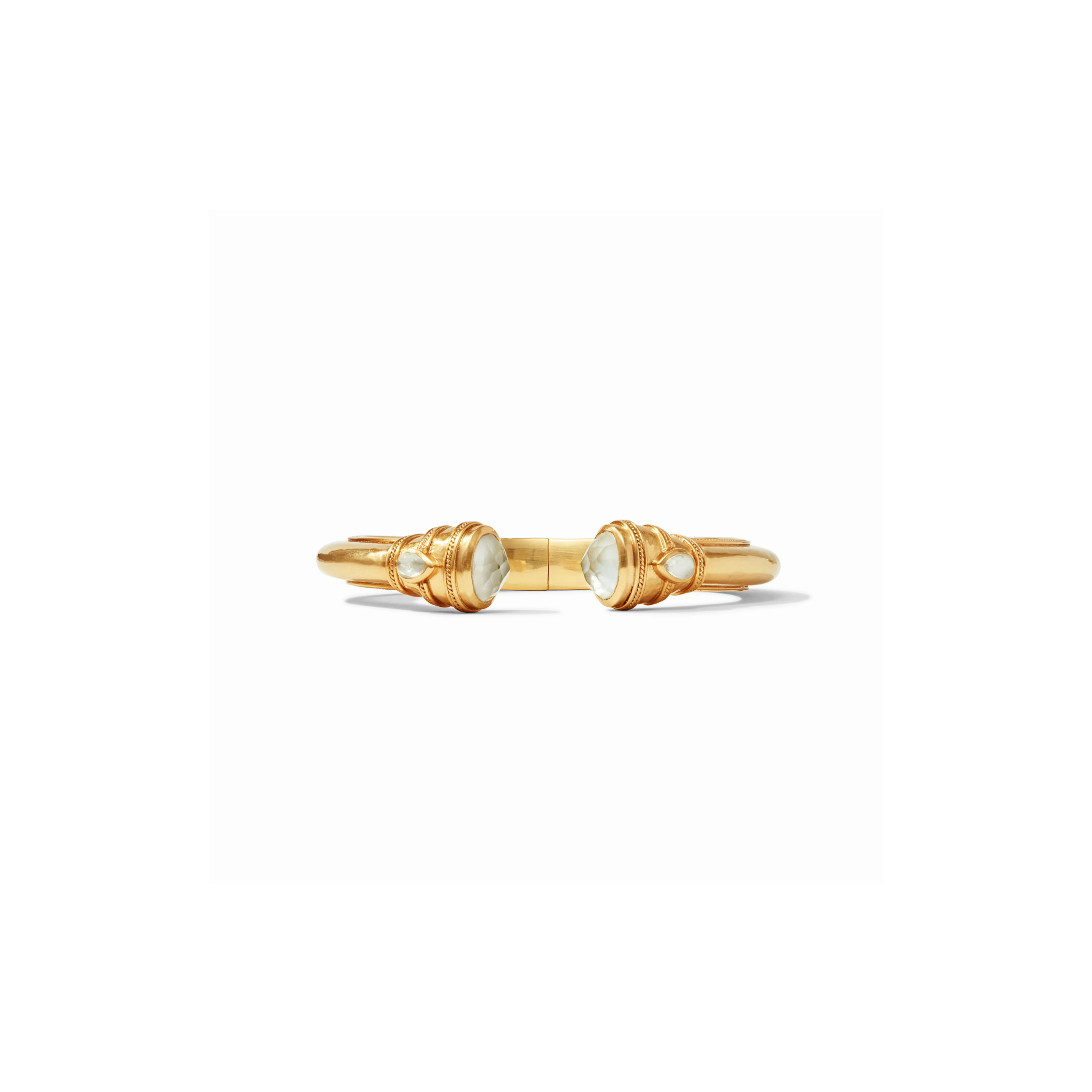 Cannes Demi Cuff -Iridescent Clear Crystal/Gold