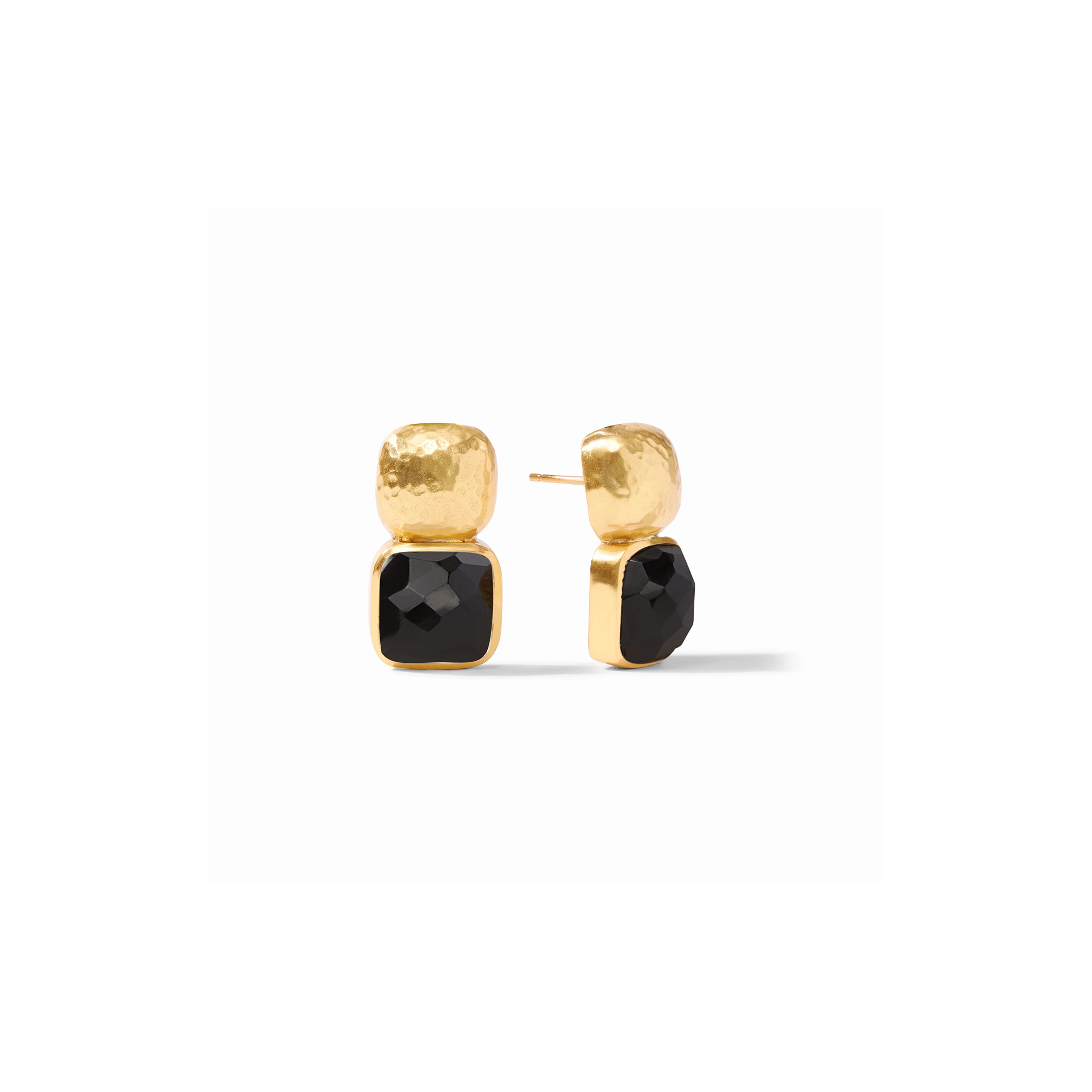 Catalina Earring -Obsidian Black/Gold
