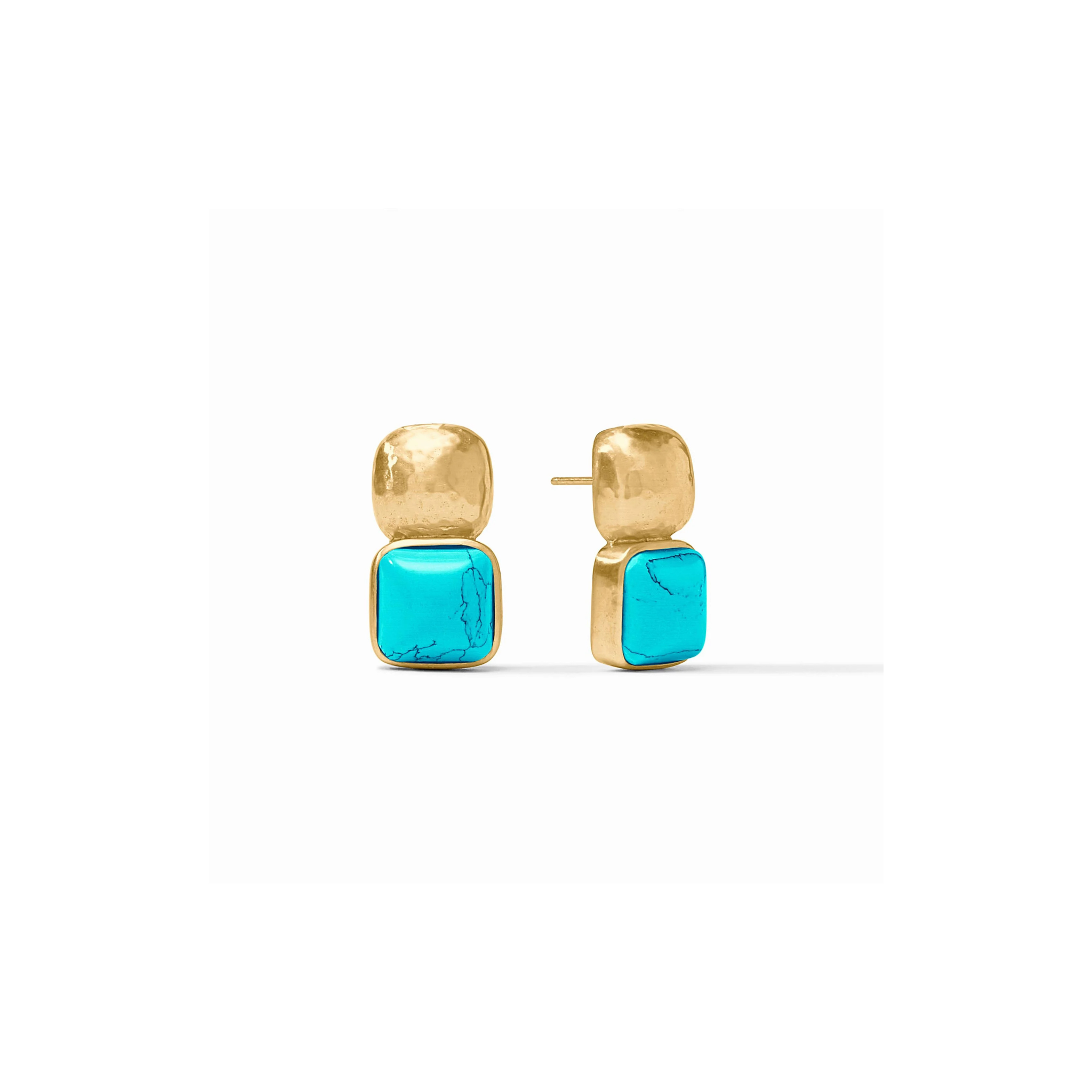 Catalina Earring -Turquoise Blue/Gold