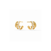 Hydra Triple Hoop Earring -Pearl/Gold