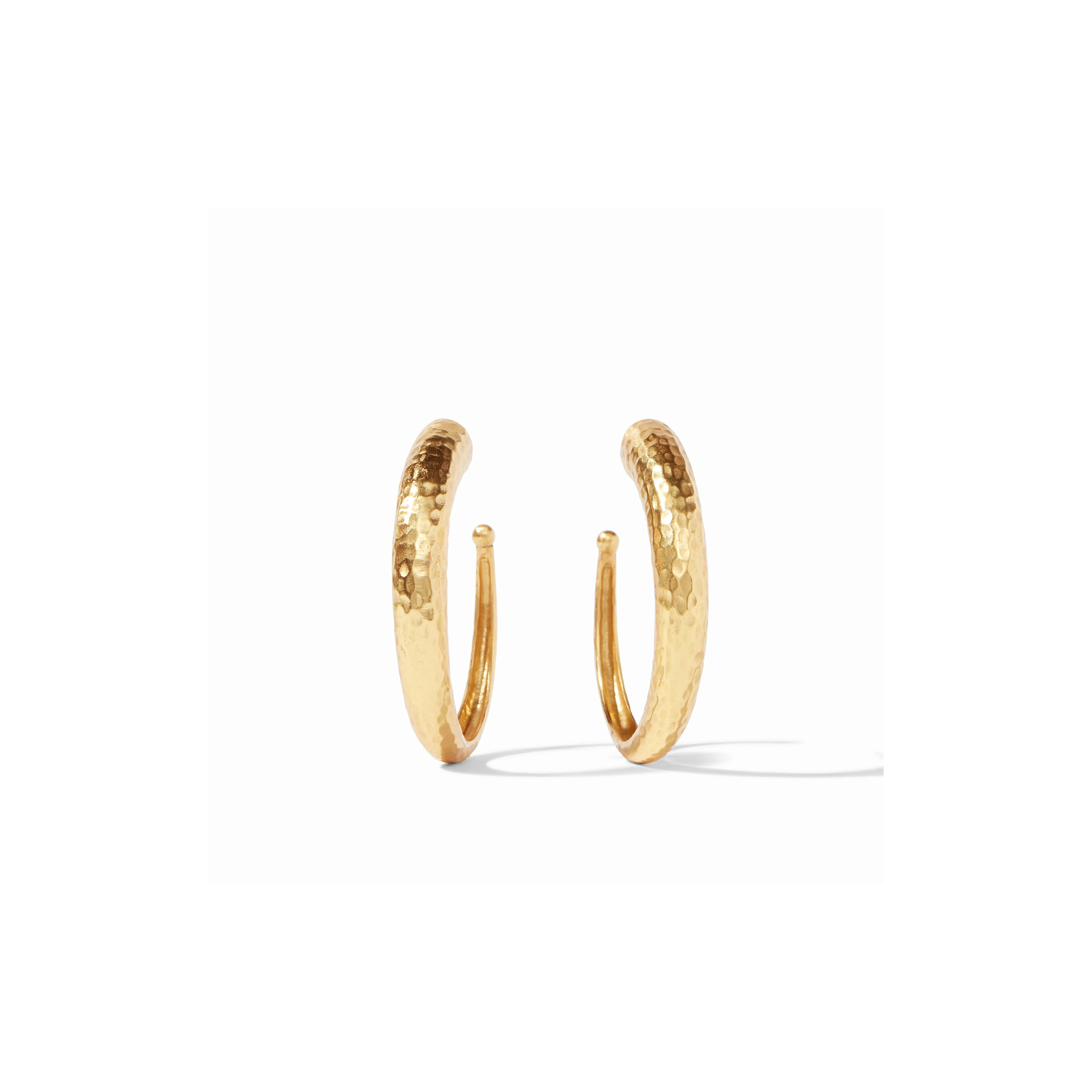 Hammered Hoop Earring -Gold (L)
