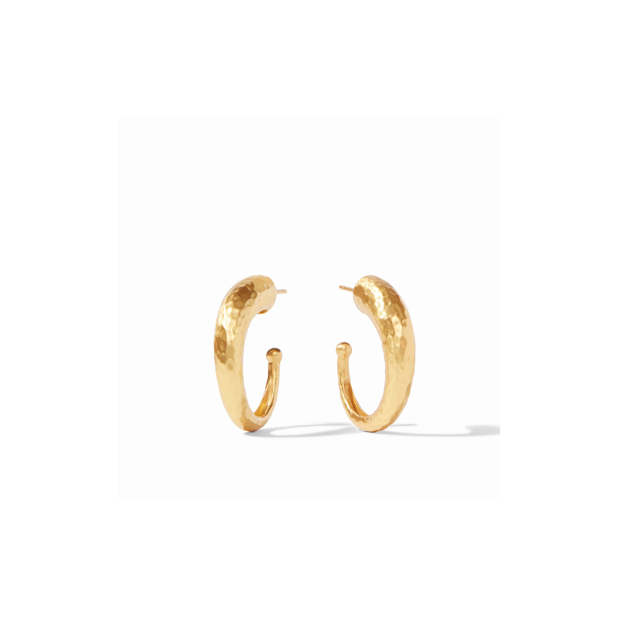 Hammered Hoop Earring -Gold (M)