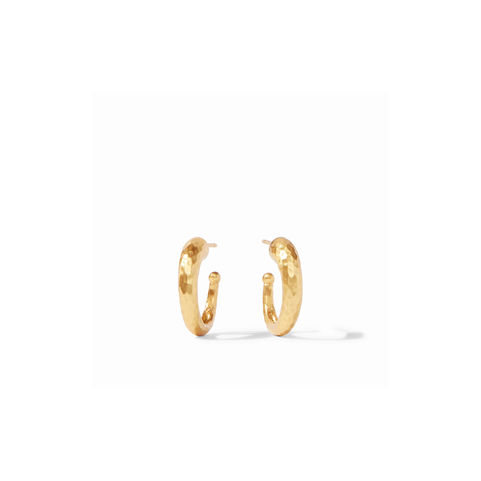 Hammered Hoop Earring -Gold (S)