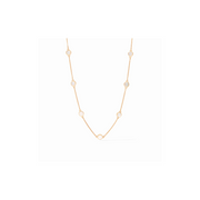 Valencia Delicate Station Necklace -Mother of Pearl/Gold
