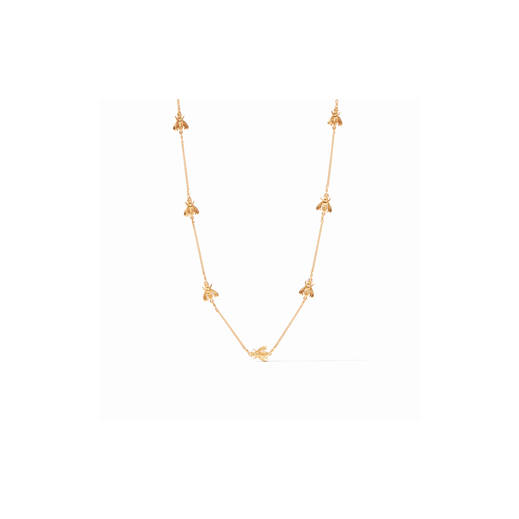 Bee Delicate Station Necklace -Gold