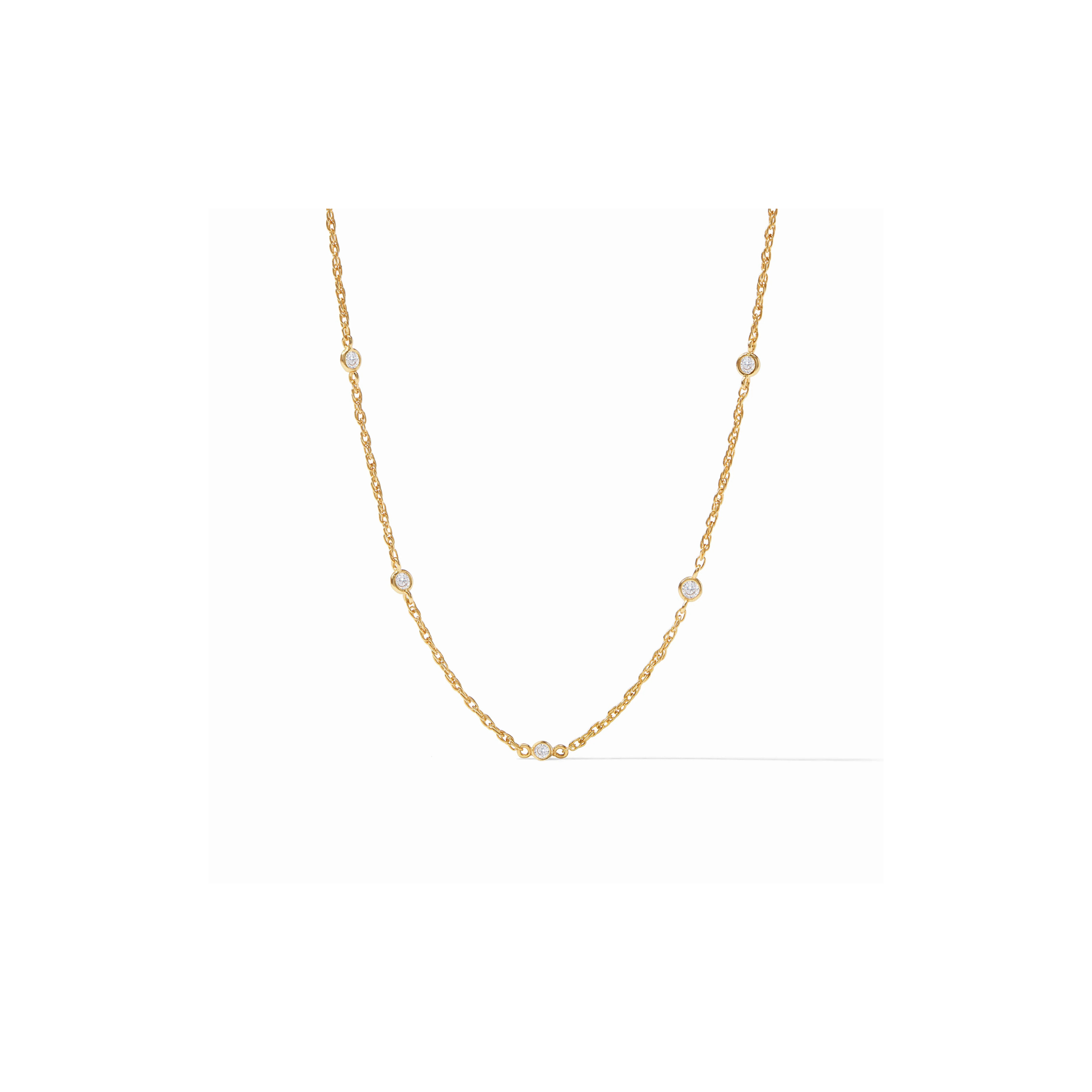Celeste Delicate Station Necklace-Gold