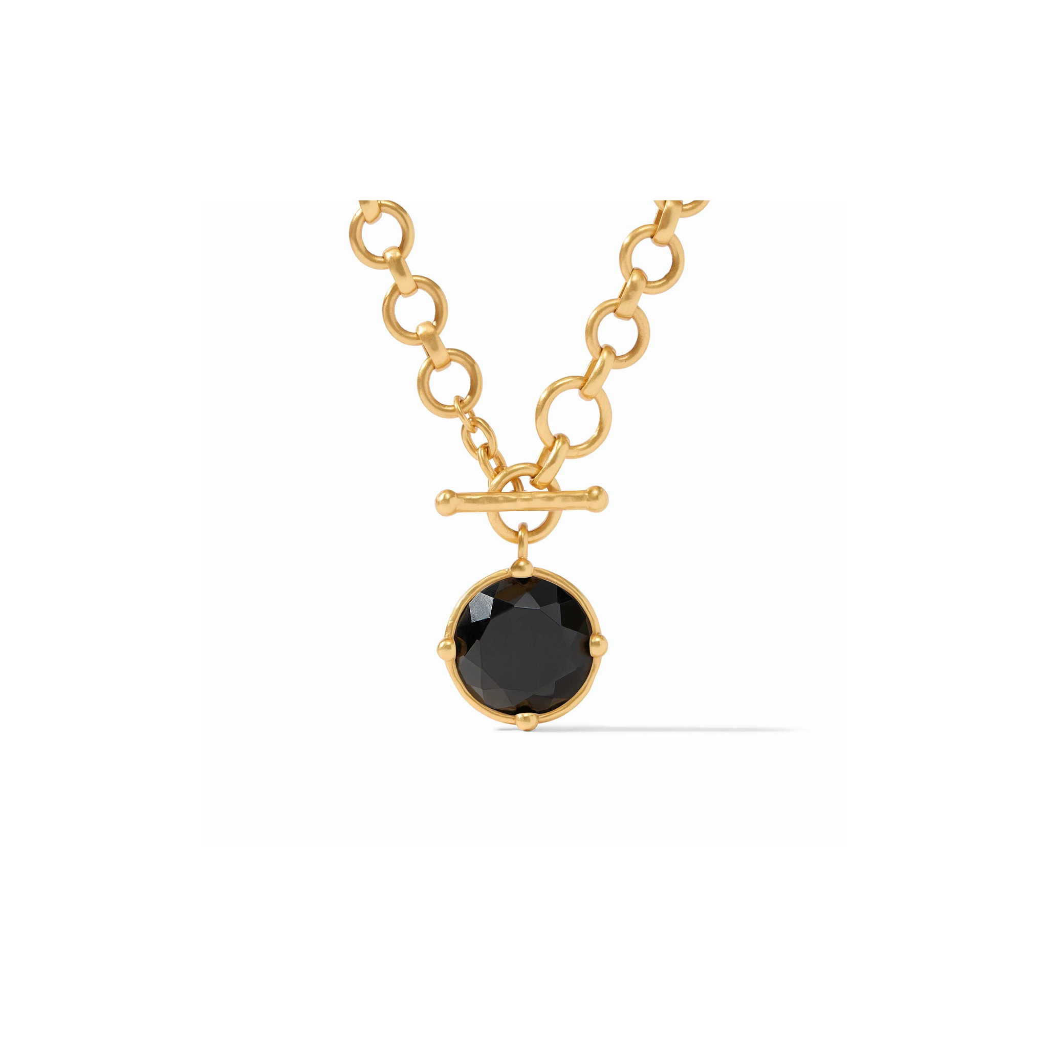 Honeybee Demi Necklace -Obsidian Black/Gold